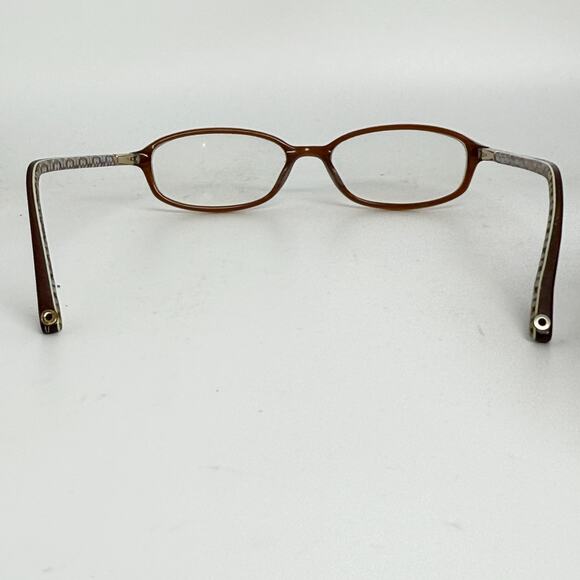Coach TERRA 581 Eyeglasses Brown Oval Frame Only 47-15 135 H19198 - Picture 3 of 7